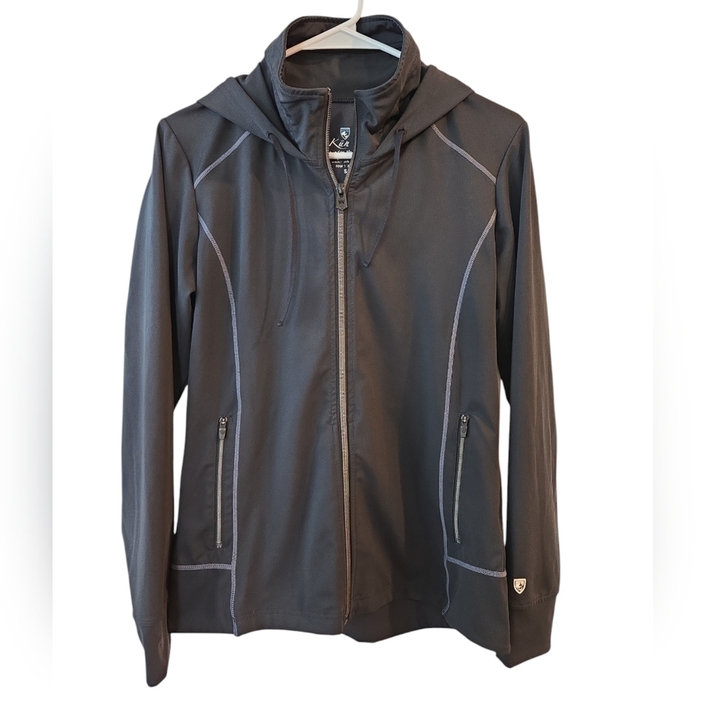 KUHL SKULPT WOMEN'S ZIP FRONT ATHLETIC HOODIE. UPF 50. SIZE SMALL.